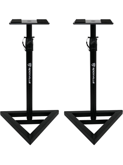 Rockville (2) DPM5W Dubbele Aktiewe 5.25" 300w Ateljee Monitors+Staanders+Pads