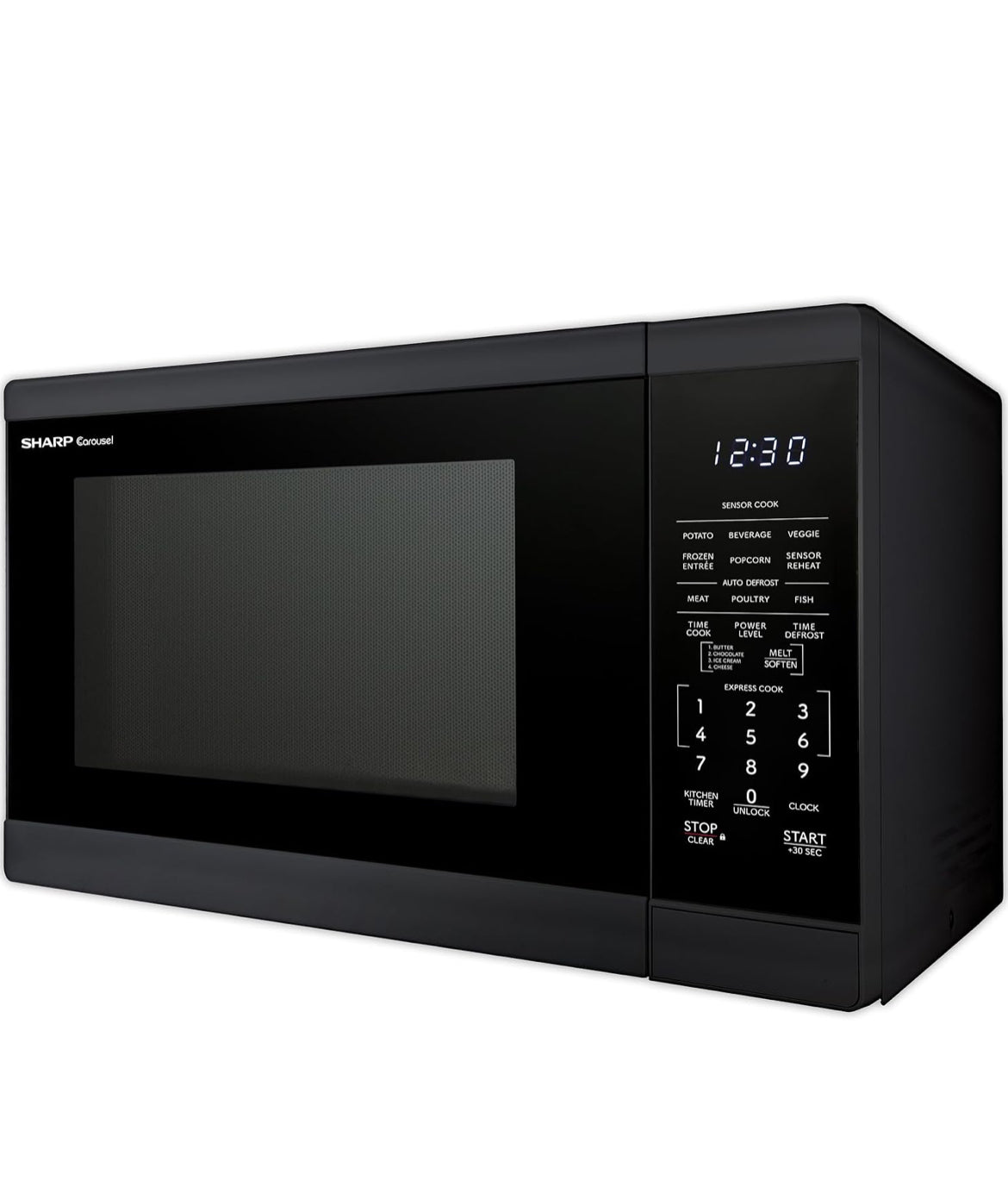 Sharp SMC1461KB 1.4 cu. ft. 1100W Black Countertop Microwave Oven
Removable 12.4" Carousel Turntable