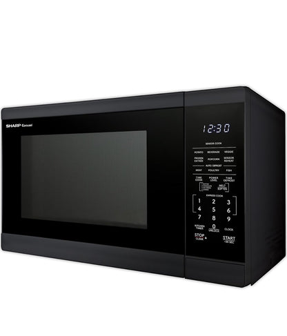 Sharp SMC1461KB 1.4 cu. ft. 1100W Black Countertop Microwave Oven
Removable 12.4" Carousel Turntable