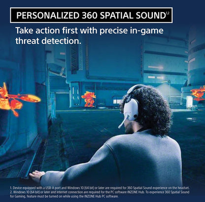 Sony INZONE H9 Speletjieskoptelefoon, Draadlose Geraasdempende Bluetooth-koptelefoon met Mikrofoon, 360 Ruimtelike Klank, vir rekenaar en PS5 (WH-G900N) - Swart