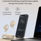 OpenWear Open Ear Headphones, Adjustable Ear Hooks, Ultra Comfort, Bass Bluetooth Headphones 5.4 with Smart Digital Display (Khaki)