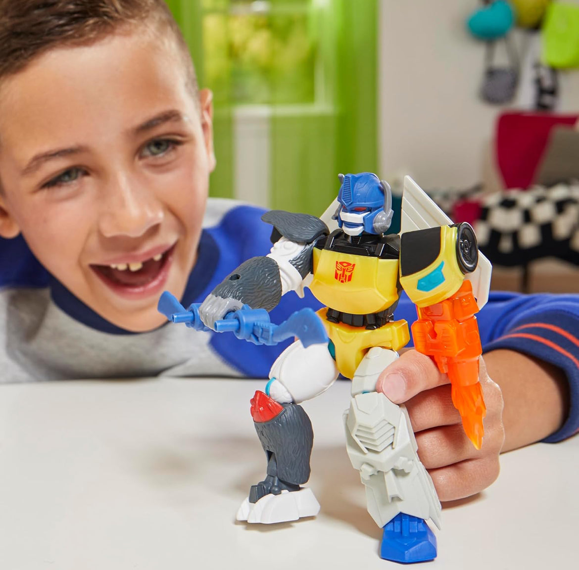 Transformers MixMashers Optimus Primal Custom Mix-and-Match Action Figure & Accessories, 5-Inch-Scale (12 cm) Robot Toys for Kids Ages 4+