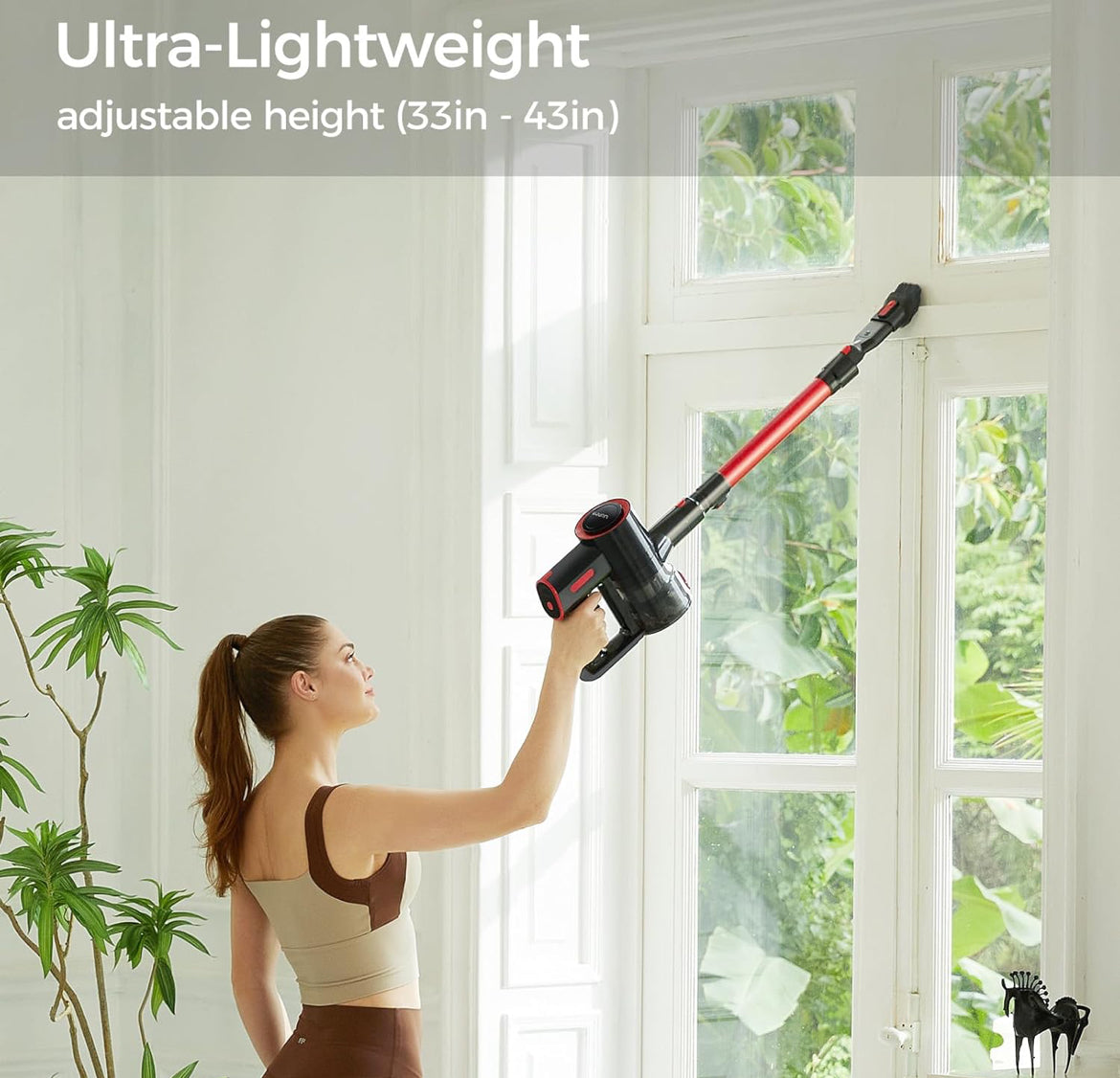 Koordlose Liggewig Handstofsuier 35Kpa Kragtige Suiging Wye Groen Hooflig Stofsuier vir Huis Dierhare Anti-verstrengeling HEPA vir Matte Harde Vloere