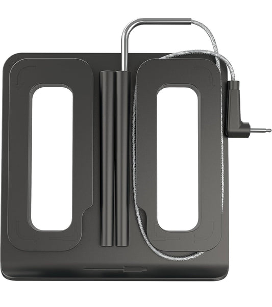 Ninja Woodfire Slim Termometer, Versoenbaar met OG900-reeks, Bykomende Termometer om Verskeie Proteïene te Monitor, Beheerde Braai en Rook, Sluit Dubbele Bêreboks in, Swart/Silwer
