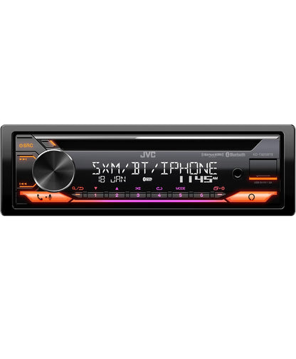 JVC KD-T920BTS-motorstereo met Bluetooth, USB-voorkant, AUX, Amazon Alexa, gereed vir SiriusXM-radio, hoëkragversterker