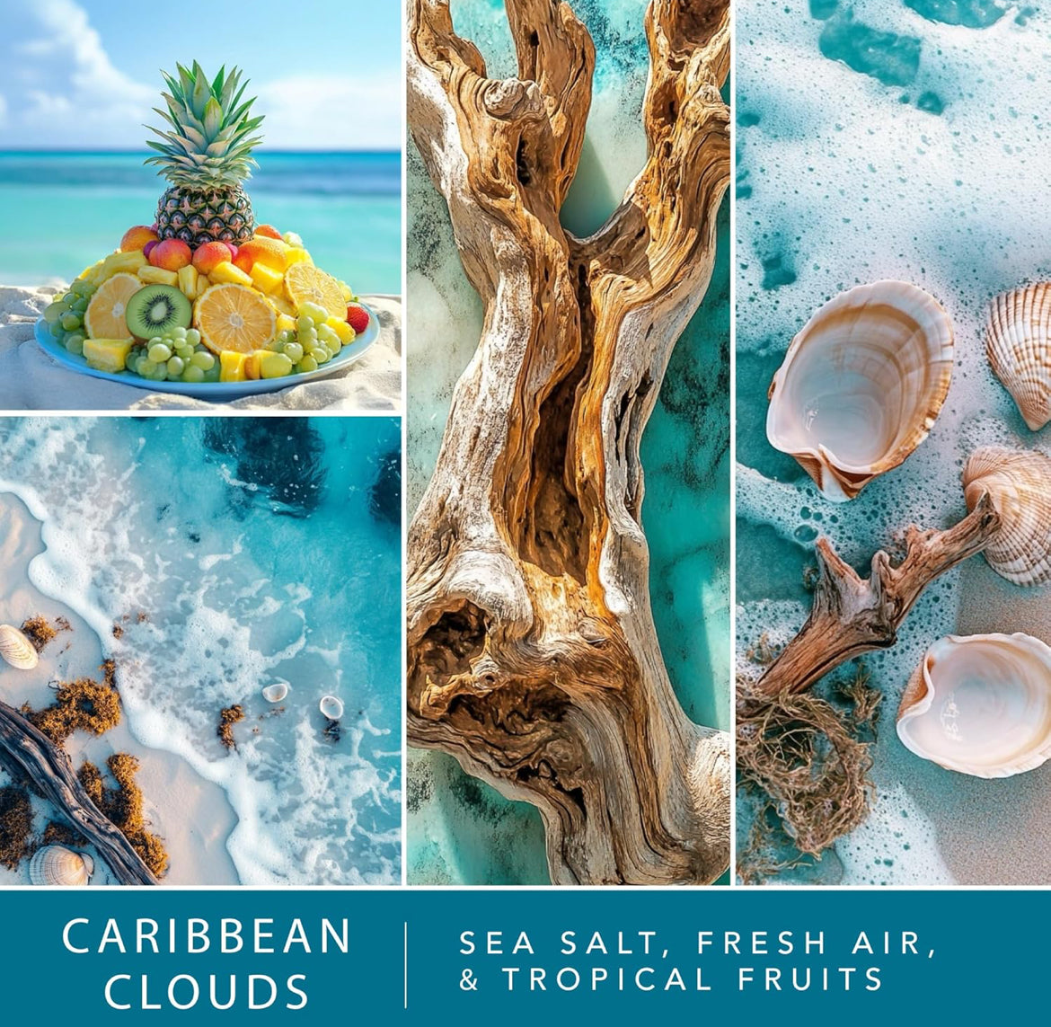Scentsationals Wax Melts Staycation – Includes Frozen Lemonade, Caribbean Clouds, Warm White Sands & Dreamsicle Cream – 10oz (Pack of 4))