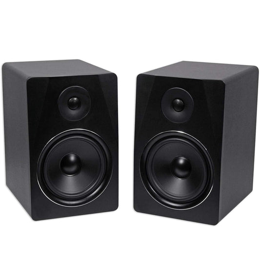 Rockville Paar APM8B 8" 500w Studio Monitors+Staanplekke+Kussings+Koptelefoon+Mikrofoon en Skild
