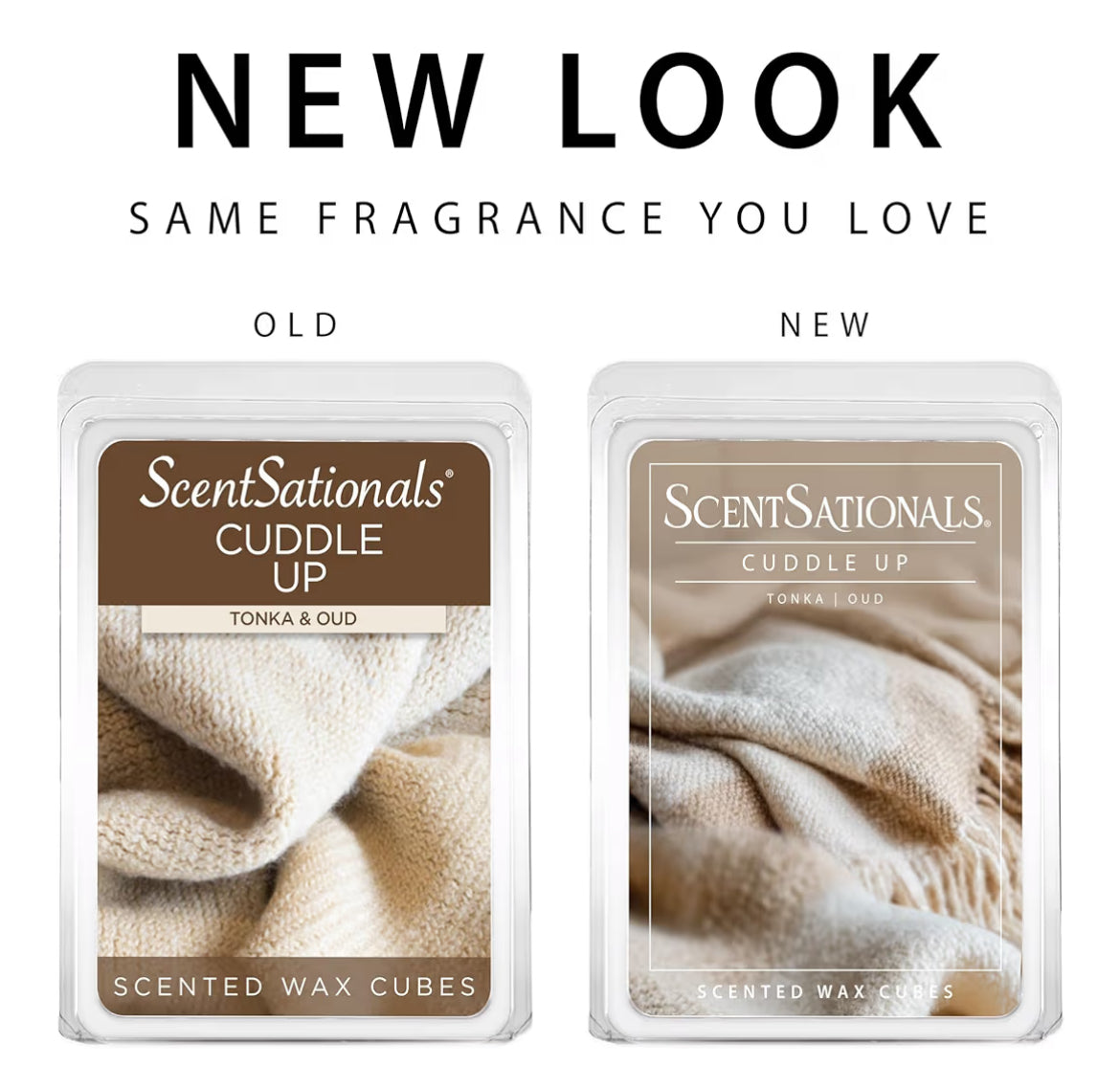 Scentsationals Wax Melts, Wax Cubes Strong Scent - Cuddle Up - Long Lasting Scented for Warmer, 10oz (Pack of 4)