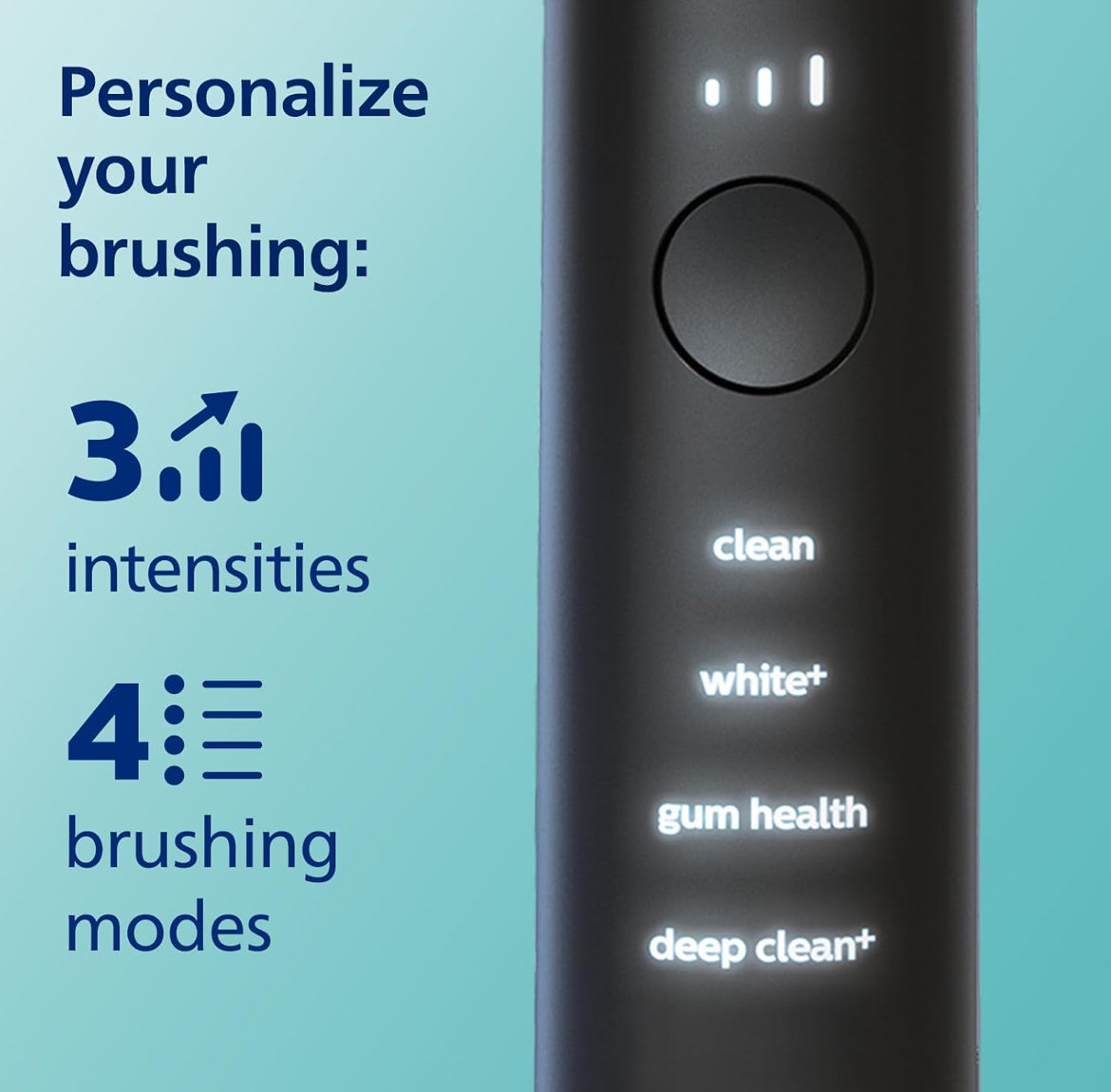 Philips Sonicare DiamondClean Smart 9300 Elektriese Tandeborsel, Soniese Tandeborsel met Toep, Druksensor, Borselkopbespeuring, 4 Borselmodusse en 3 Intensiteitsvlakke – Swart (Model HX9903/15)