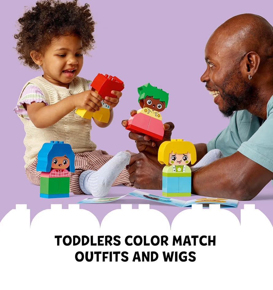 LEGO DUPLO My First Big Feelings & Emotions Interactive Toy, Colored Building Bricks and 4 Characters