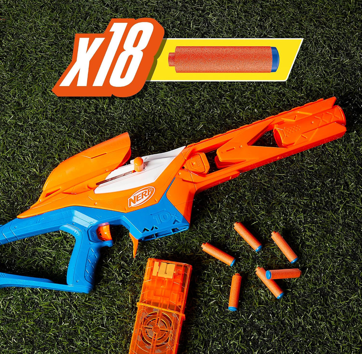 Nerf N Series Pinpoint Dart Blaster, 18 N1 Darts Compatible Only N Series Blasters, 10-Dart Clip, Blaster Gifts for Kids