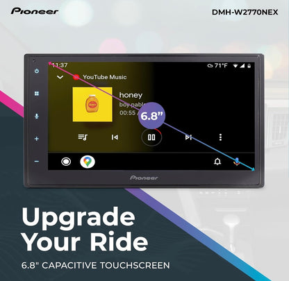 Pioneer DMH WNEX Digitale Multimediaspeler met Koordlose Apple CarPlay en Android Auto, 6.8" Kapasitiewe Raakskerm, Dubbel-DIN, Ingeboude Bluetooth en WiFi, Amazon Alexa via Toep