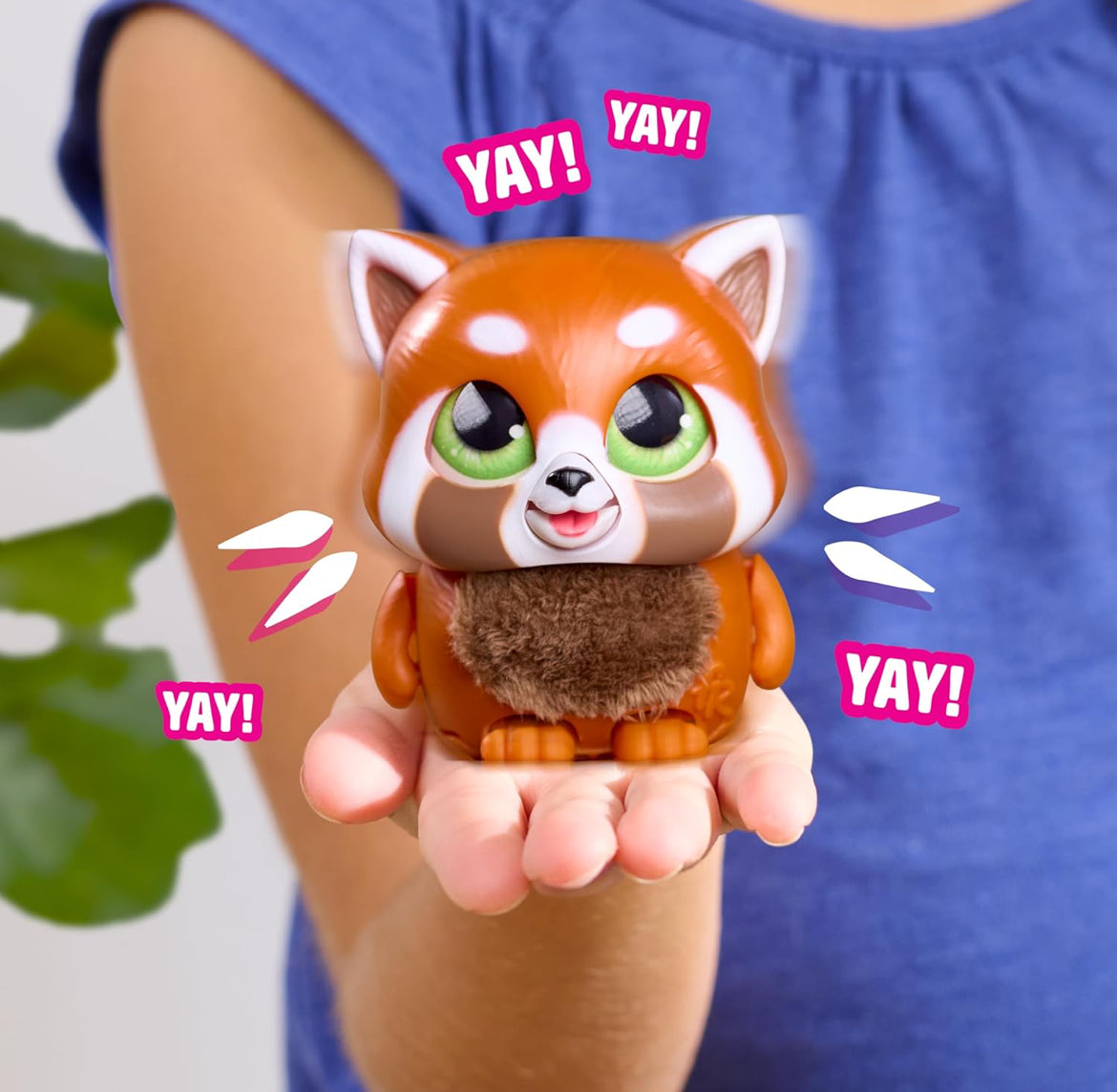 Just Play furReal Handfuls Shy The Red Panda, 3.5 Inch Interactive Toy, for Boys and Girls, Ages 4 and Up