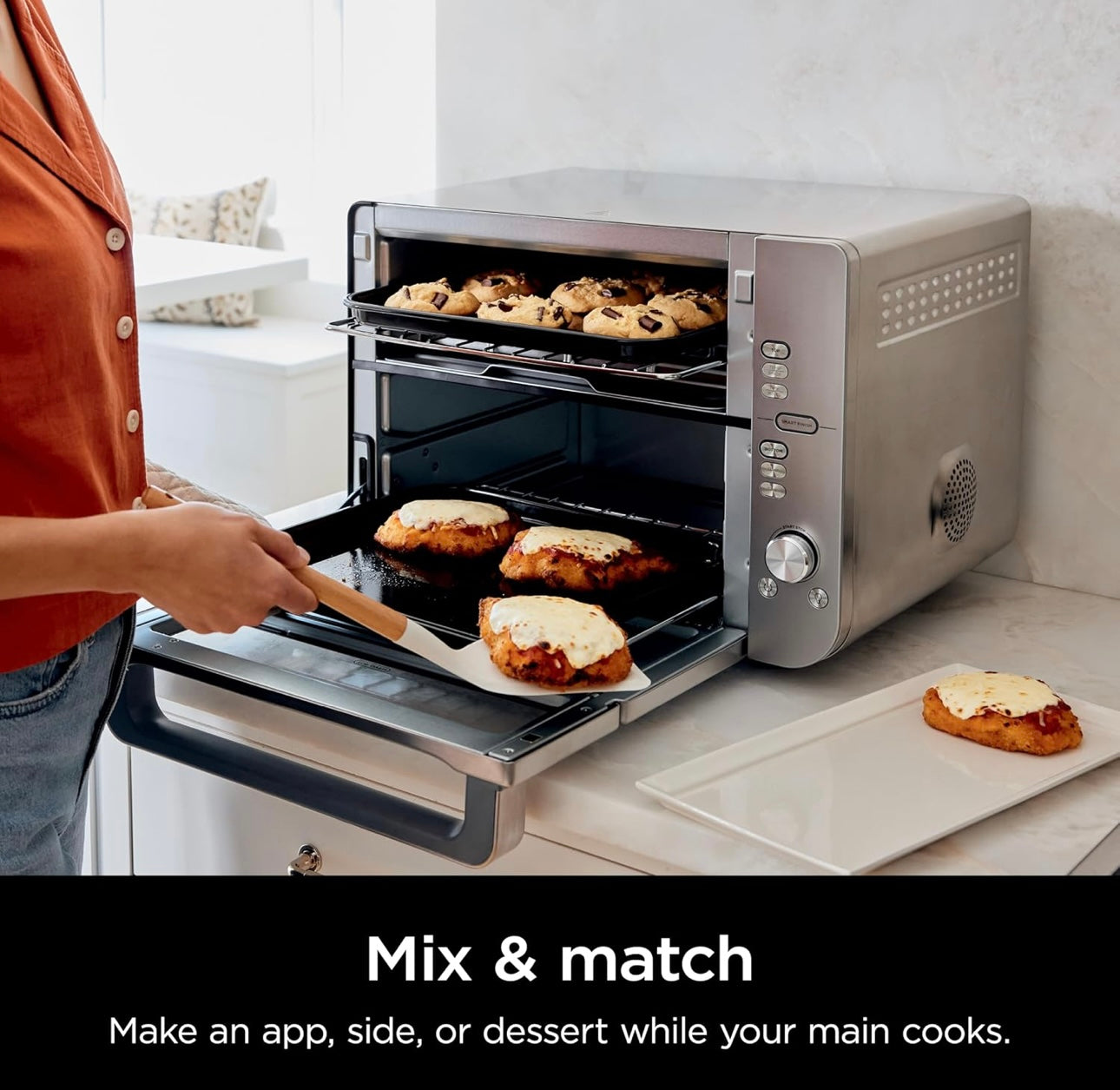 Ninja Air Fryer & Toaster Oven, Double Stack XL, Countertop Oven, 12-in-1  (Stainless Steel DCT601 )
