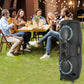 Portable Bluetooth PA Speaker System - 1000W Indoor/Outdoor Bluetooth Speaker PA System w/TWS, Recorder, Microphone in, Party Lights, USB SD Card Reader, FM Radio, Rolling Wheels PPHP82LB,Black