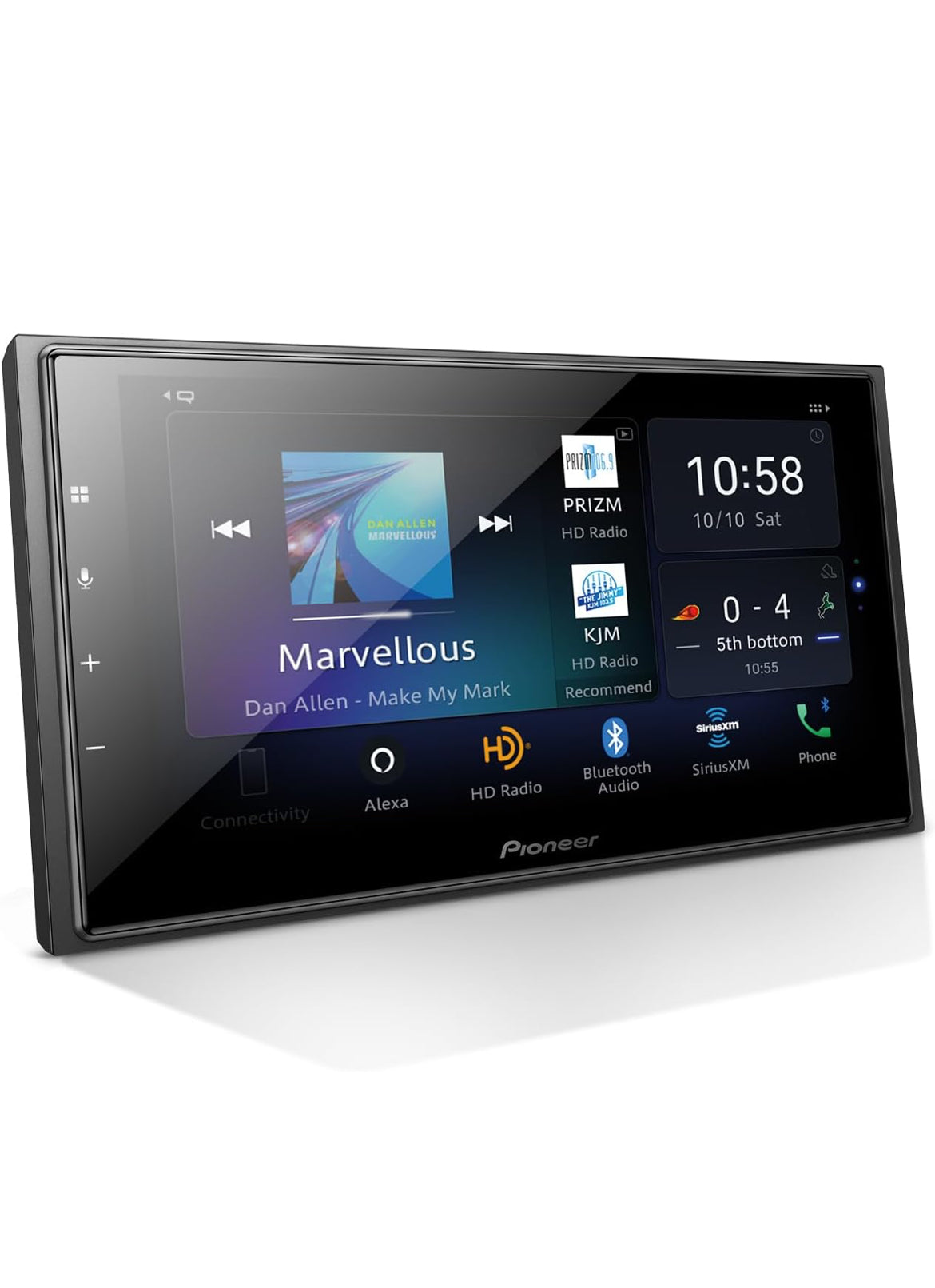 Pioneer 6.8" Capacitive Touchscreen Double Din Car StereoDigital Multimedia Receiver, Wireless CarPlay & Android Auto, Amazon Alexa, Bluetooth, HD Radio, Backup Cam, Hi-Volt RCA