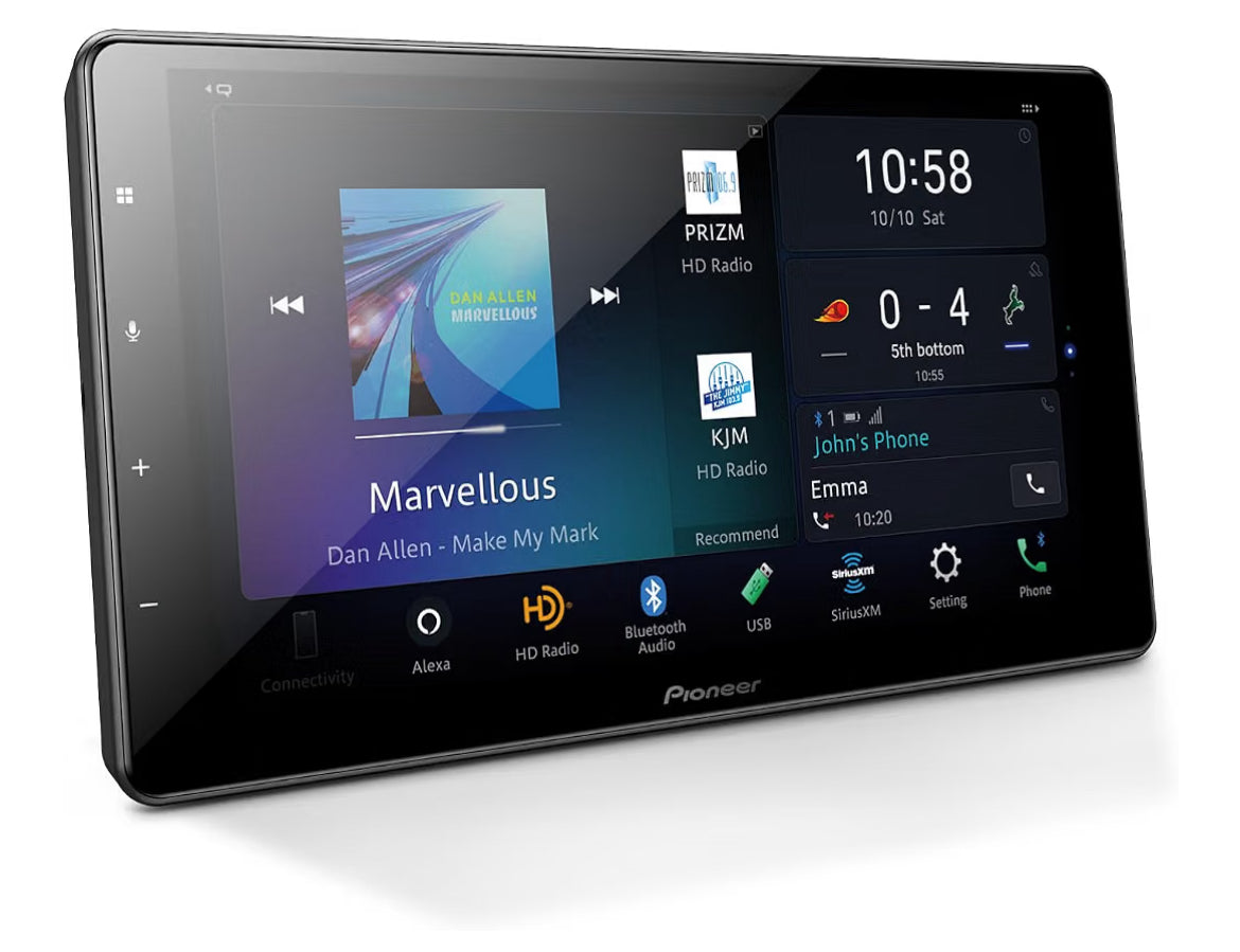 Pioneer DMH-WC6600NEX 9" Capacitive Touchscreen Modular Chassis Car Stereo
Digital Multimedia Receiver, Wireless CarPlay & Android Auto, Amazon Alexa, Bluetooth, HD Radio, Backup Cam, Hi-Volt RCA