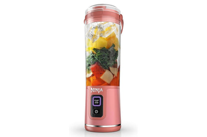 Ninja Blast Draagbare Versapper, Koordloos, 532ml Houer, Persoonlike Versapper BPA-vry, Lekvaste Deksel & Suigbek, USB-C Herlaaibaar, Skottelgoedwasserbestande Onderdele - Rooi Klei - BC151RY