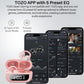 Open Ear Clip Earbuds, Lightweight Comfort 40H Play BT w/ Smart Digital Display - Pink