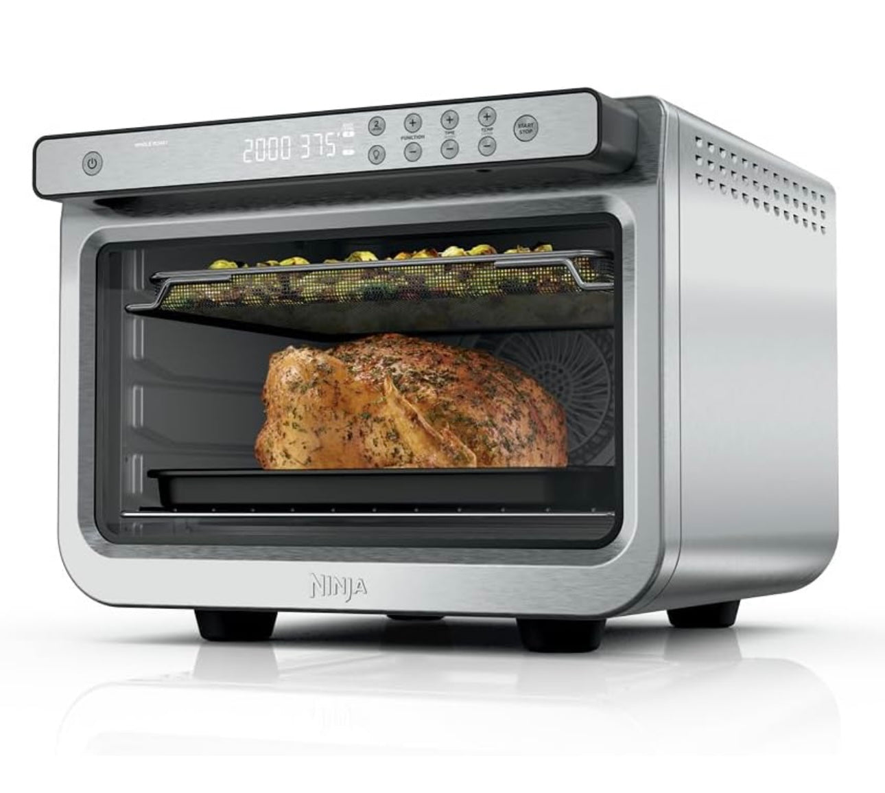 Ninja Air Fryer & Toaster Oven, Prestige Smart XL, Countertop Oven Air Fry & Reheat, 1800 Watts, Stainless Steel (DT501)