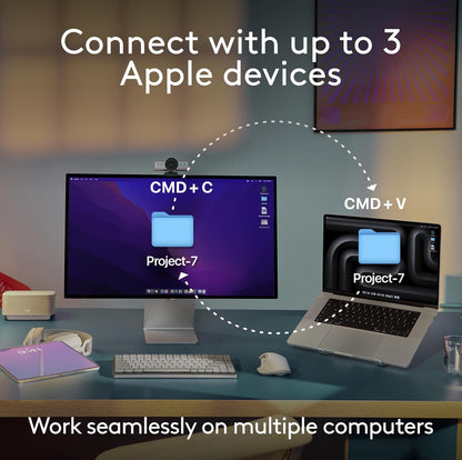 Logitech MX Anywhere 3S vir Mac, Kompakte Draadlose Bluetooth-muis, 8K DPI-spoorsnyer vir enige oppervlak, Stil Klikke, USB C, Draadlose muis vir MacBook Pro, MacBook Air, iMac, iPad - Ruimtegrys