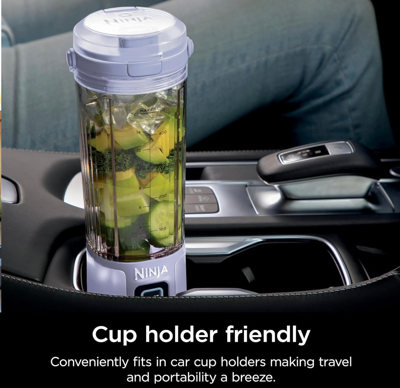 Ninja Blast Portable Blender, Cordless, 18oz. Vessel, Personal Blender BPA Free, Leakproof-Lid and Sip Spout, USB-C Rechargeable, Dishwasher Safe Parts - Lavender, BC151ML