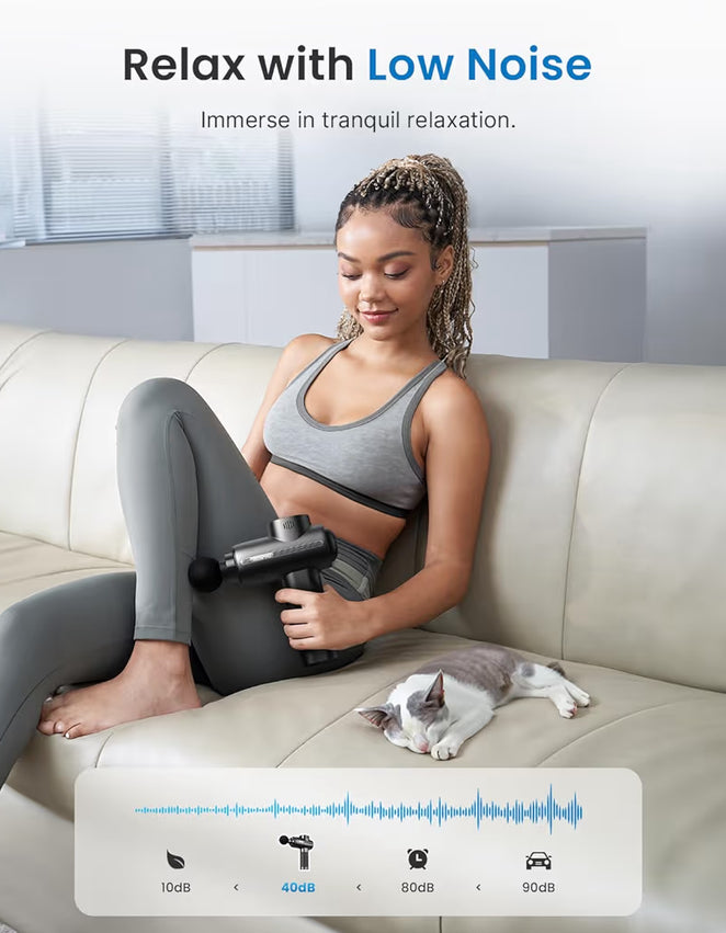 Massage Gun Deep Tissue Percussion Handheld Neck Massager with Carry Case