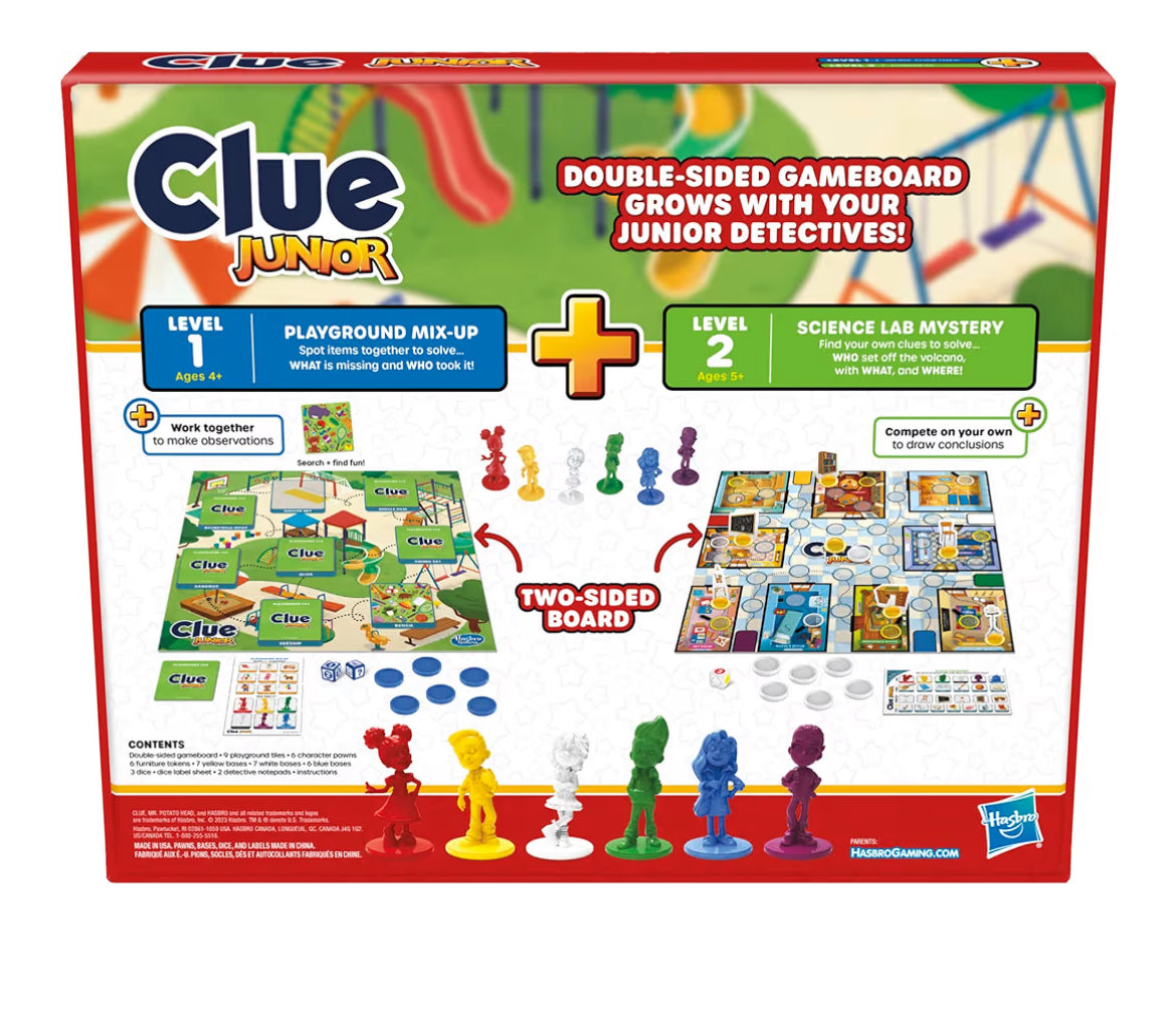 New Hasbro Clue Junior Plus Mystery Board Game