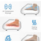 Foot Massager Machine with Heat Shiatsu Foot Massager for Plantar Fasciitis Cordless Control, Up to Size 14 (White)