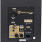 Rockville 2 APM8B 8" 500W Powered Studio Monitors+Stands+Pads and Headphones