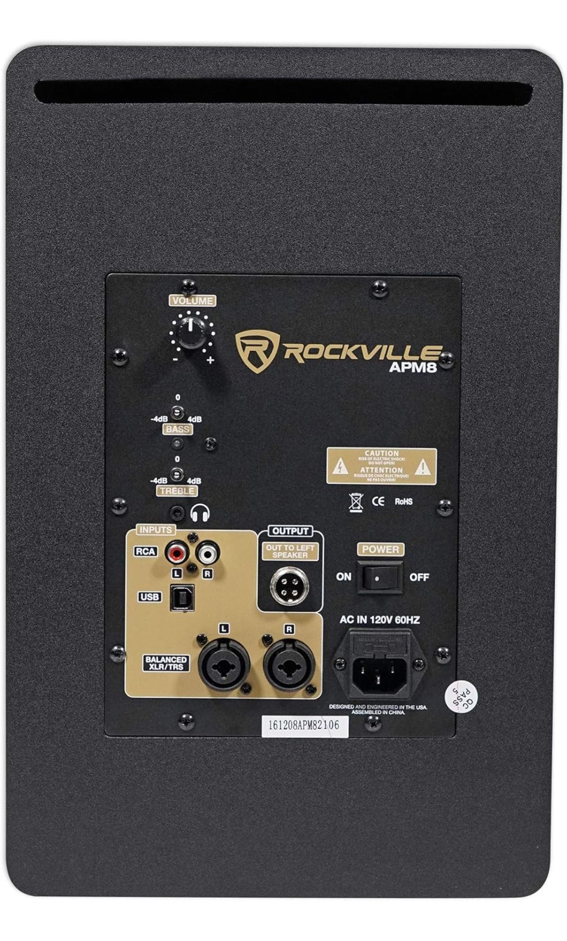 Rockville 2 APM8B 8" 500W Powered Studio Monitors+Stands+Pads and Headphones
