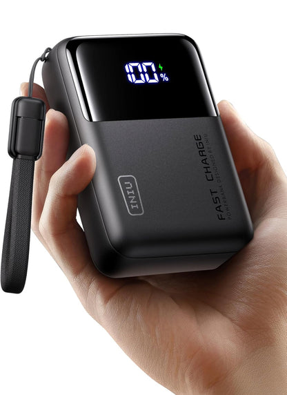 INIU 100W Kragbank, Mini Grootte 25000mAh Hoë Kapasiteit Skootrekenaar Draagbare Laaier, USB C in&uit Tablet Kragbank, Slim Digitale Skerm Foonlaaier vir iPhone 16 15, Samsung, iPad, MacBook, Skootrekenaar ens.