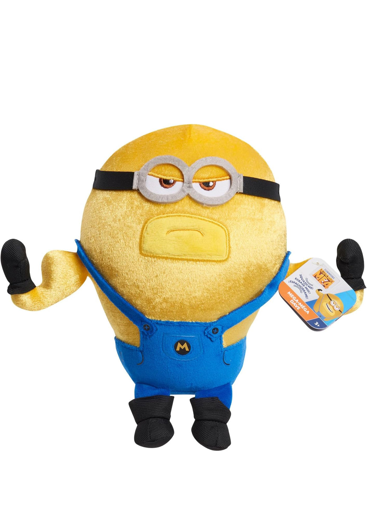 Illumination's Minions Despicable Me 4 Squooshy Plush Mega Dave, Kids Toys for Ages 3 Up by Just Play