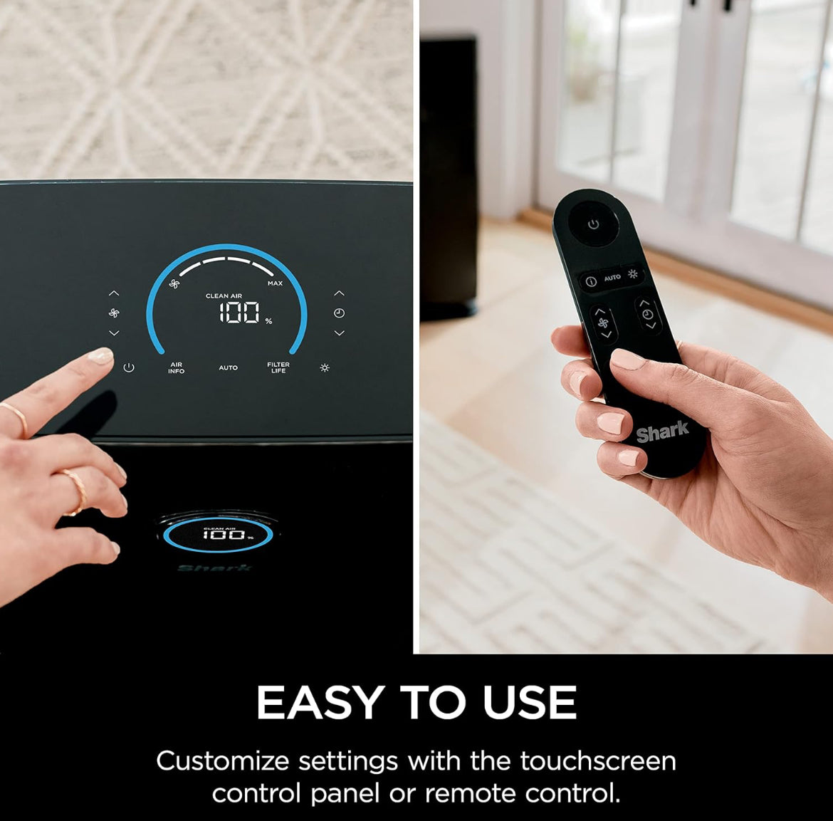 Shark 4 Fan Air Purifier for Home, Office, and Bedroom with HEPA Filter 1000 Sq Ft