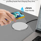 New Anti-Slip Wireless Charger 15W Max Fast Charging Pad Compatible w/ iPhone,Samsung Galaxy - White Silver