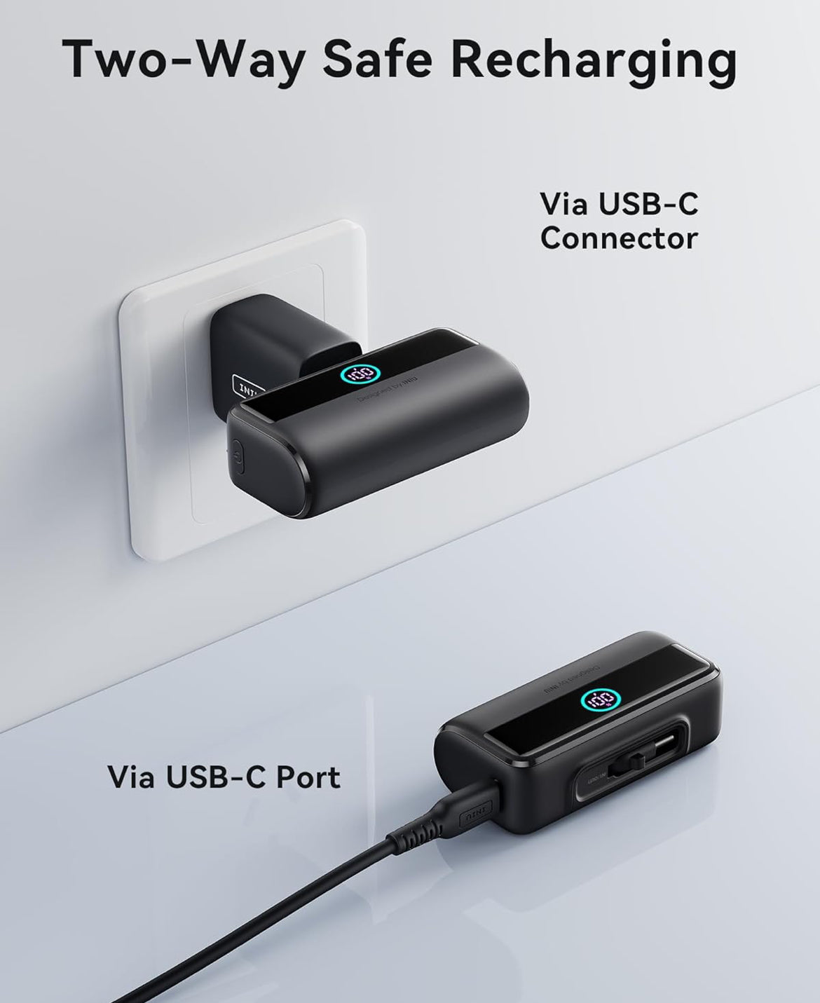 INIU Mini Portable Charger, 5500mAh Power Bank with Build-in USB-C Connector, 22.5W Fast Charging Battery Pack, Travel Essential Charger for iPhone 16 15, Fit for College Students Boys Girls, Yellow