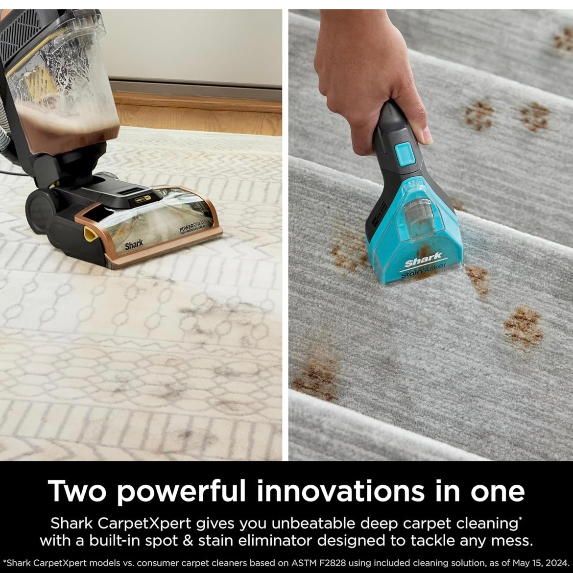 Shark CarpetXpert HairPro with StainStriker, Upright Carpet Cleaner - NEW