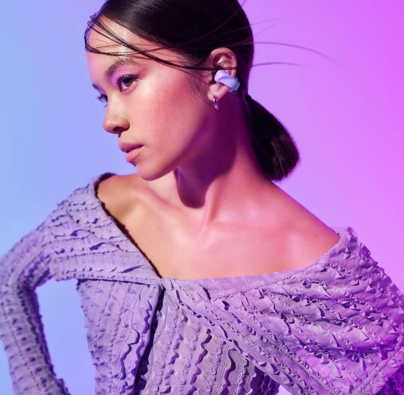 Bose Ultra Open True Wireless Earbuds with OpenAudio Clip On Design - Chilled Lilac - Limited Edition