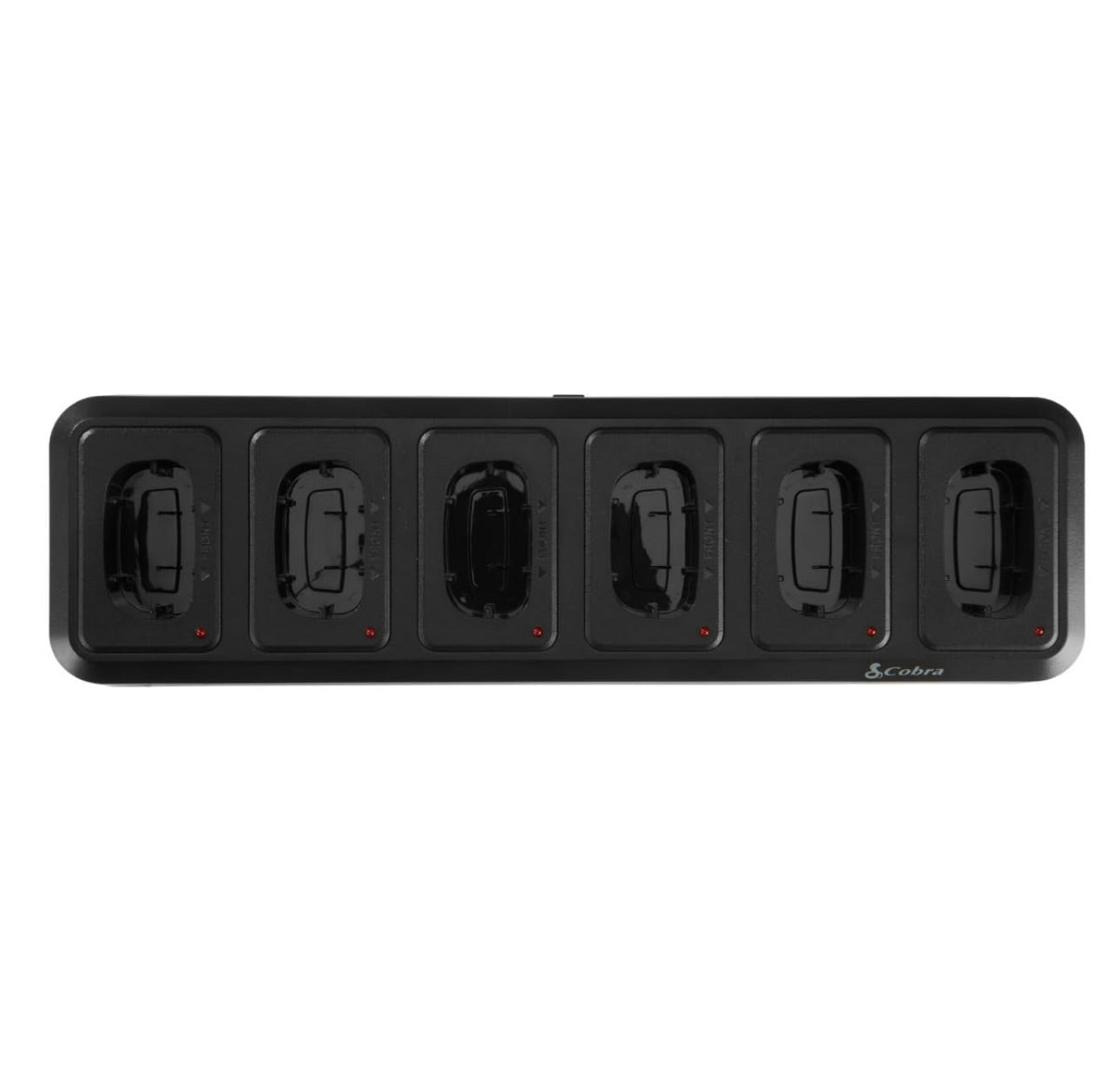 Cobra PX Professionele Tweerigtingradio 6-rigting-laaistasie met USB-laaikabel - Draagbare tafelbladlaaier, versoenbaar met PX650 Besigheidsmodelle