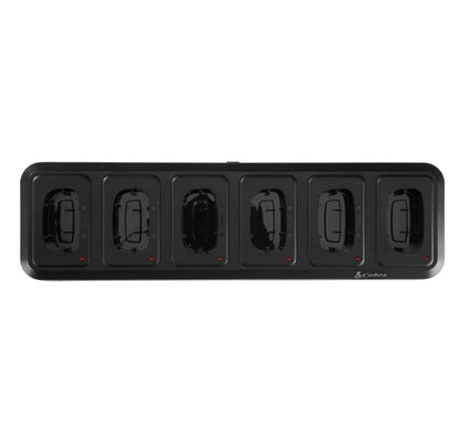 Cobra PX Professionele Tweerigtingradio 6-rigting-laaistasie met USB-laaikabel - Draagbare tafelbladlaaier, versoenbaar met PX650 Besigheidsmodelle