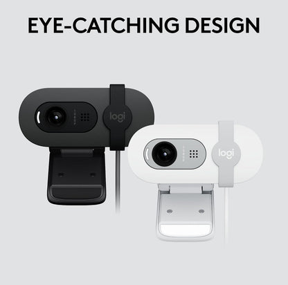 Logitech Brio 101 Full HD 1080p Webkamera vir Vergaderings, Stroom, Rekenaar, Skootrekenaar, PC - Ingeboude Mikrofoon, Luik, USB-A, Teams, Zoom - Swart