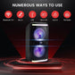Portable Bluetooth Stereo Karaoke Speaker with Wired Mic, MP3/USB/Micro SD Readers, FM Radio (6.5’’ Subwoofers, 500 Watt MAX) - Black