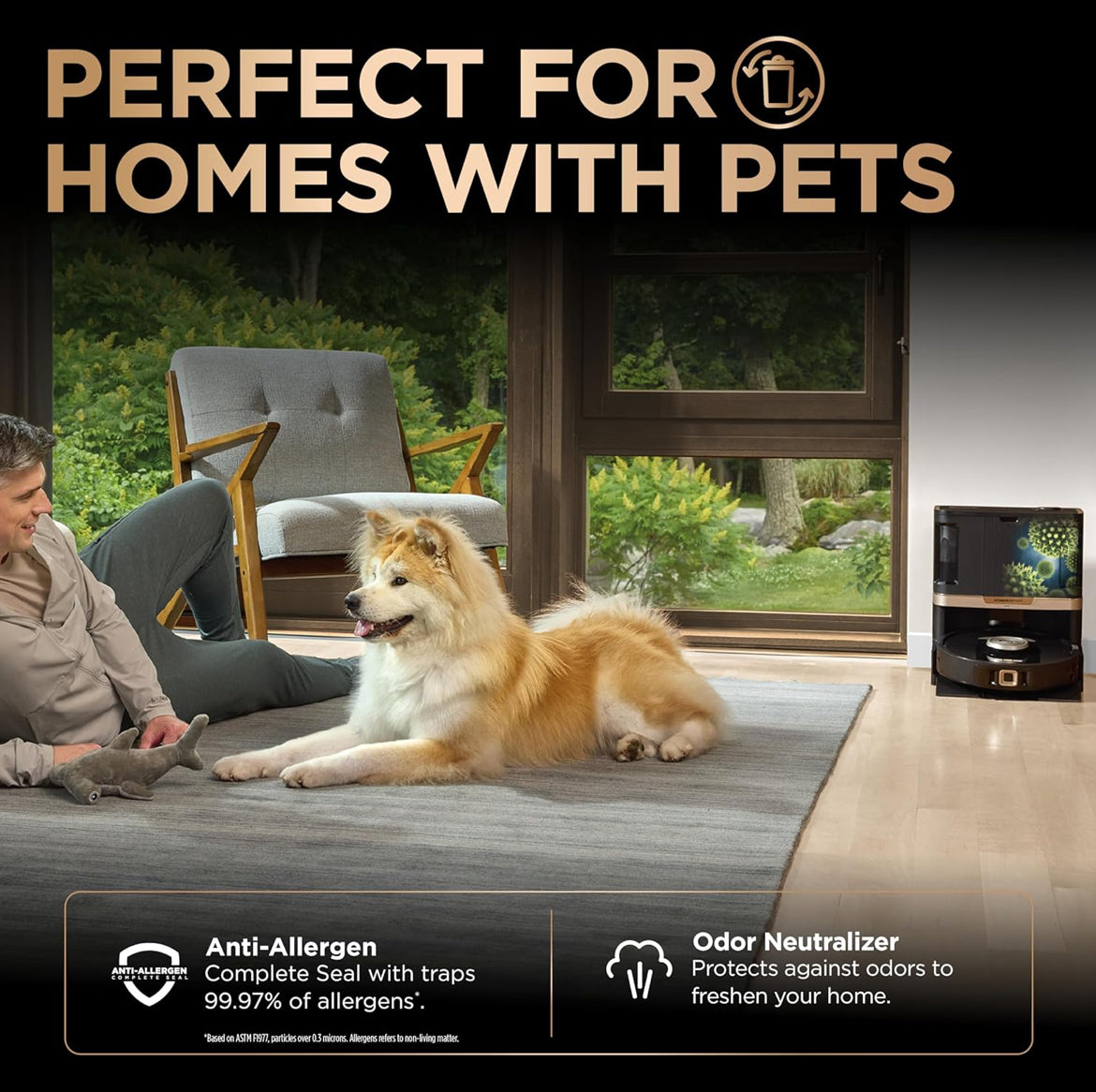 Shark Robot Vacuum & Mop Combo, PowerDetect NeverTouch Pro, Self-Emptying - NEW