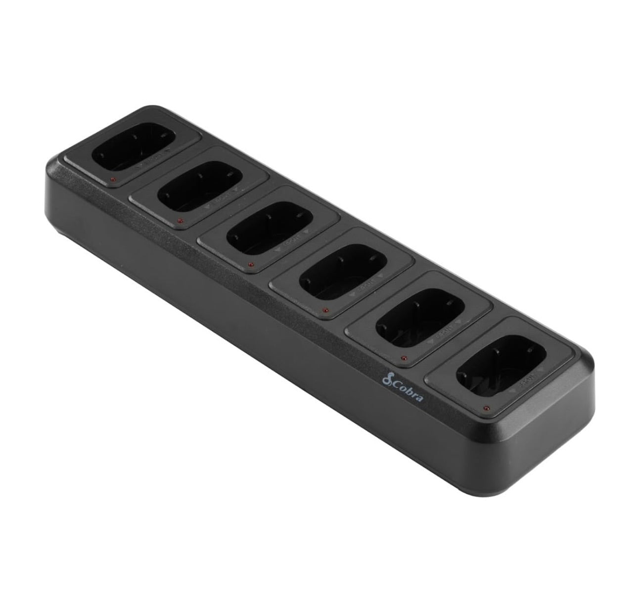 Cobra PX Professionele Tweerigtingradio 6-rigting-laaistasie met USB-laaikabel - Draagbare tafelbladlaaier, versoenbaar met PX650 Besigheidsmodelle