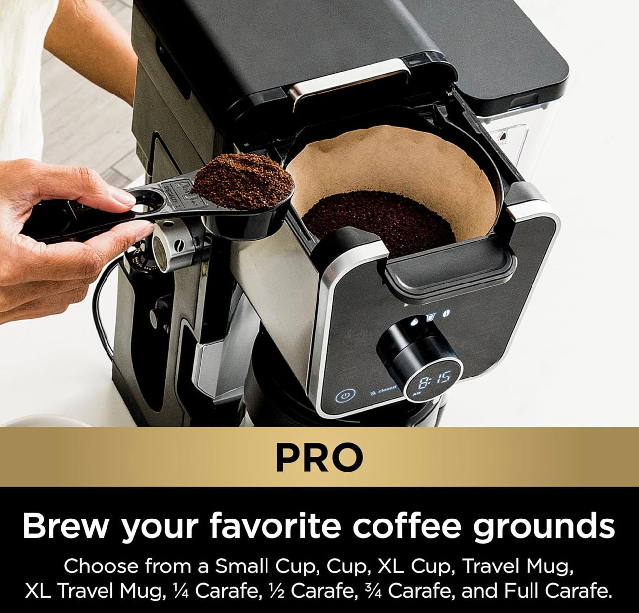 Ninja Drip Coffee Maker With K Cup Combo, DualBrew Pro Specialty Coffee System, 12 Cup Single Serve Coffee Makers with Paper Filter (CFP301)