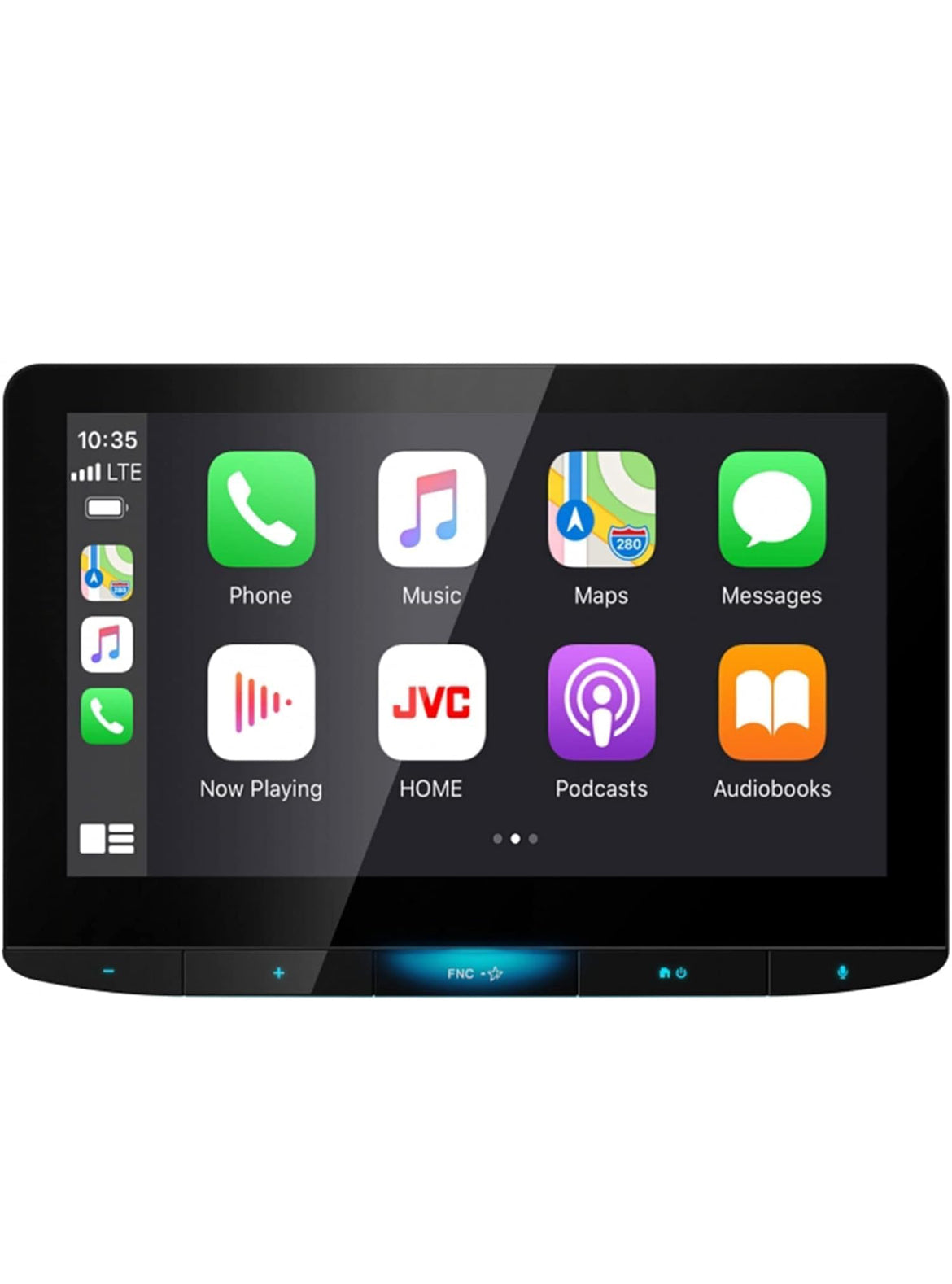 JVC Bluetooth Car Stereo Receiver with USB Port –10.1" Floating Touchscreen HD Display, AM/FM Radio - MP3 Player - Double DIN - Waze-Ready with Apple CarPlay or Android Auto (Black)