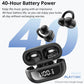 Open Ear Clip Earbuds, Lightweight Comfort 40H Play BT w/ Smart Digital Display - Black