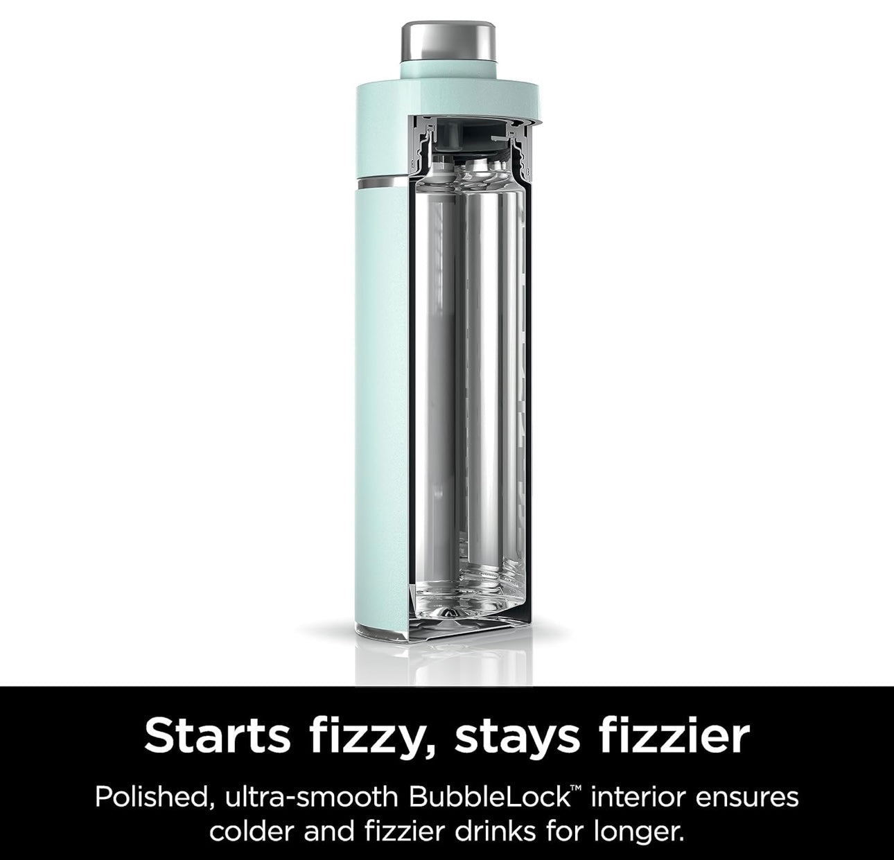 Ninja DW2401MT Thirsti 24oz Reiswaterbottel Lekvry, 24 Ure Koud, Skottelgoedwasser Veilig, Roesvrye Staal Geïsoleerde Tuimelaar, See-skuim Blou