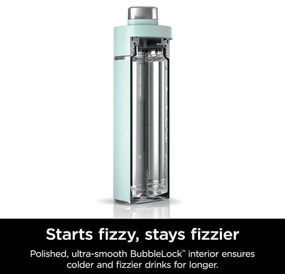 Ninja DW2401MT Thirsti 24oz Reiswaterbottel Lekvry, 24 Ure Koud, Skottelgoedwasser Veilig, Roesvrye Staal Geïsoleerde Tuimelaar, See-skuim Blou