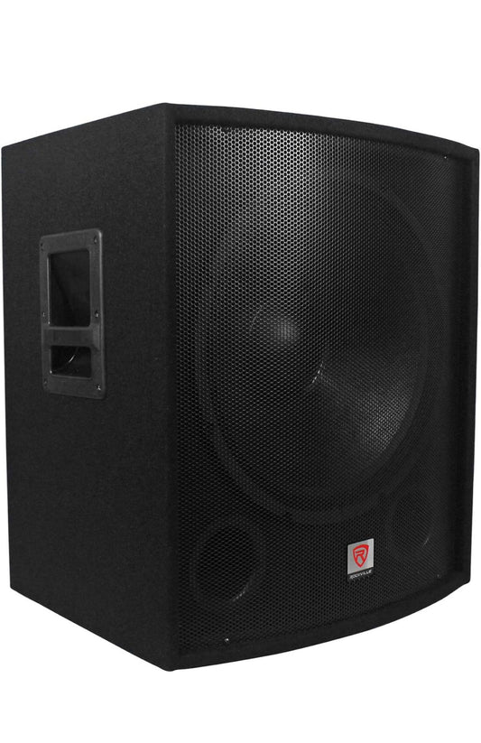 Rockville SBG1188 18" 1000 Watt Passiewe Pro DJ Subwoofer, MDF-kas/paalmontering